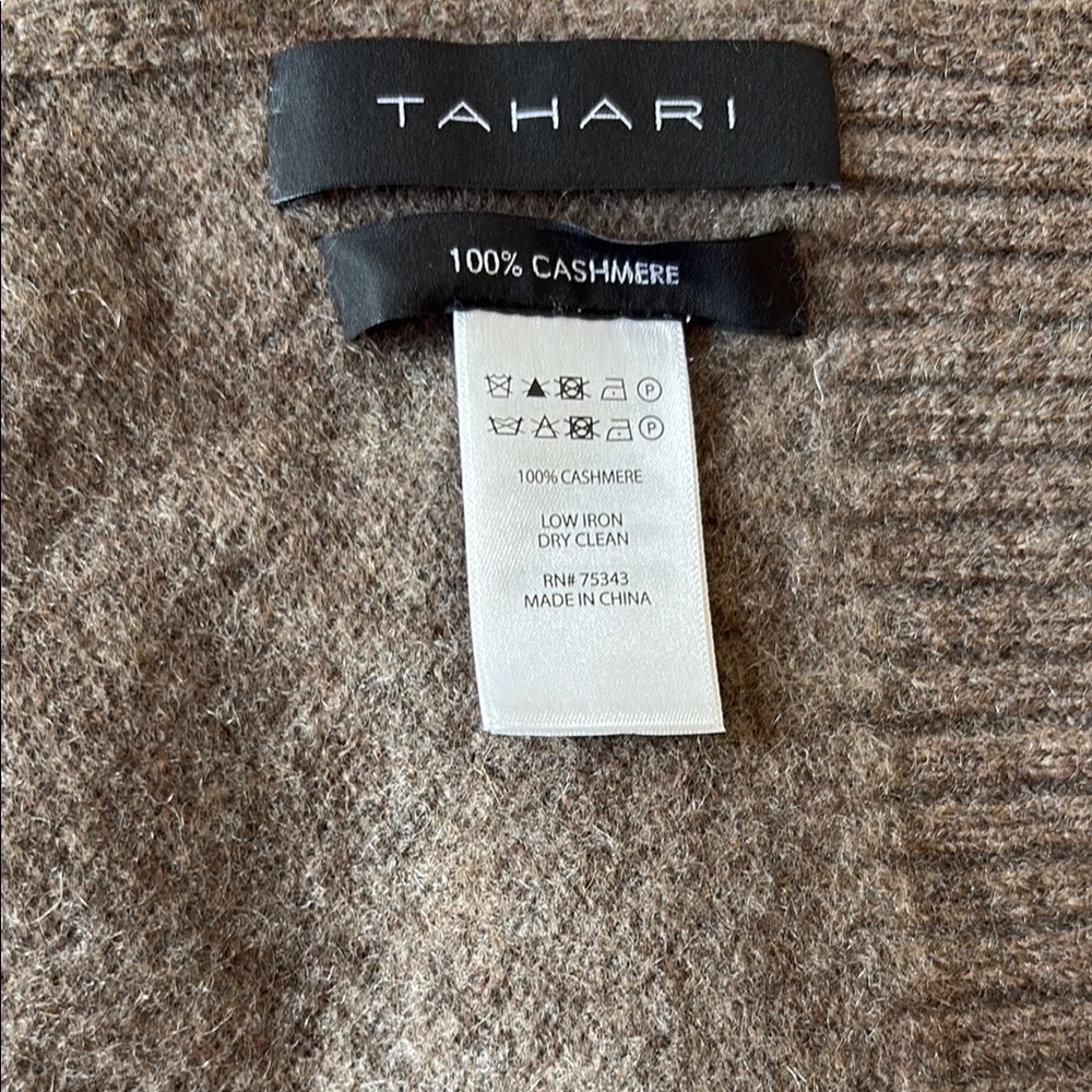 Tahari Taupe Cashmere scarf brand new